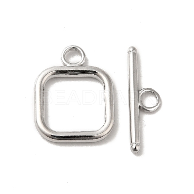 Non-Tarnish 304 Stainless Steel Toggle Clasps X-STAS-H212-27P-1