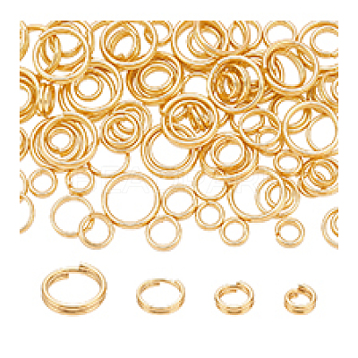 100Pcs 4 Colors Brass Split Rings KK-PH0013-19-1