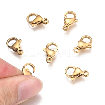 304 Stainless Steel Lobster Claw Clasps STAS-T040-PJ212-13-1