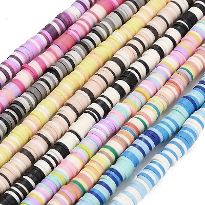 Handmade Polymer Clay Beads Strands PY-CBA21A8-01-1