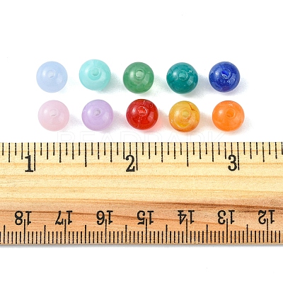 200Pcs 10 Colors  Imitation Gemstone Acrylic Beads OACR-FS0001-19-1