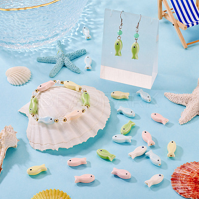 18Pcs Handmade Porcelain Ceramic Beads PORC-TADJ0001-03-1
