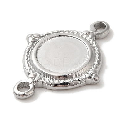 304 Stainless Steel Cabochon Connector Setting X-STAS-C110-09P-1