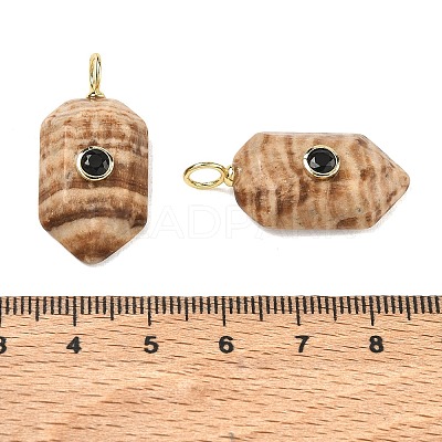 Natural Picture Jasper Pendants KK-CBAF9BC-20G-05-1