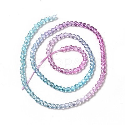 Transparent Gradient Color Glass Beads Strands X1-GLAA-H021-01B-29-1