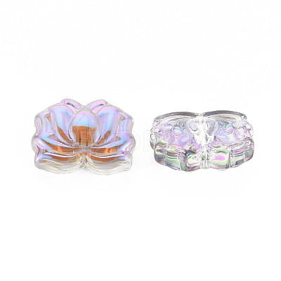 Electroplate Transparent Glass Beads X-GLAA-T022-10-B01-1