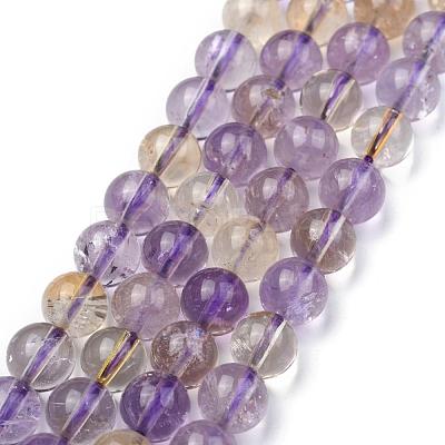 Natural Ametrine Beads Strands G-G462-8mm-06-1