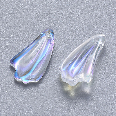 Transparent Spray Painted Glass Pendants LS-GLAA-T016-25-1