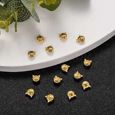 Tibetan Style Alloy Kitten Beads X-TIBEP-GC178-G-RS-1