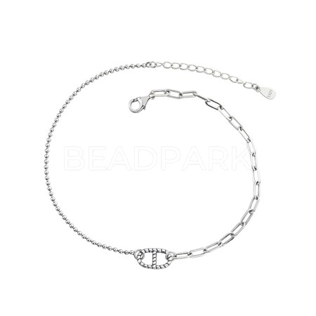 925 Thai Sterling Silver Anklets AJEW-BB60871-A-1