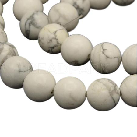 Synthetic Howlite Round Beads Strands G-PH0015-10mm-1