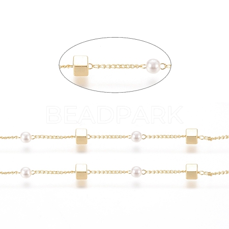 Brass Handmade Beaded Chain CHC-G011-17G-1