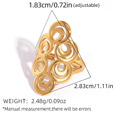 304 Stainless Steel Cuff Rings FS-WGD264E-01-1