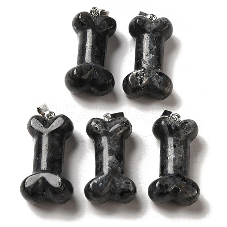 Natural Black Labradorite Pendants G-K353-02P-07-1