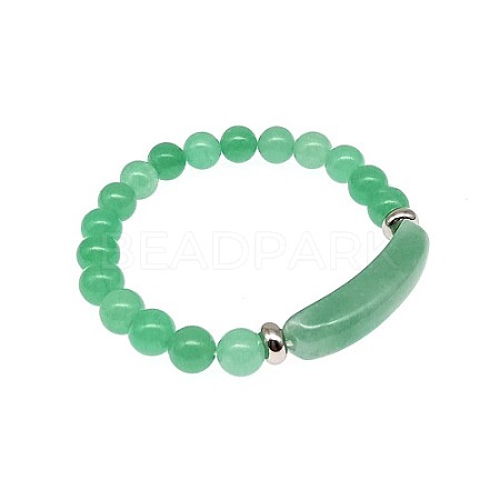 Natural Green Aventurine Bead Stretch Bracelets for Women Men MZ7269-06-1