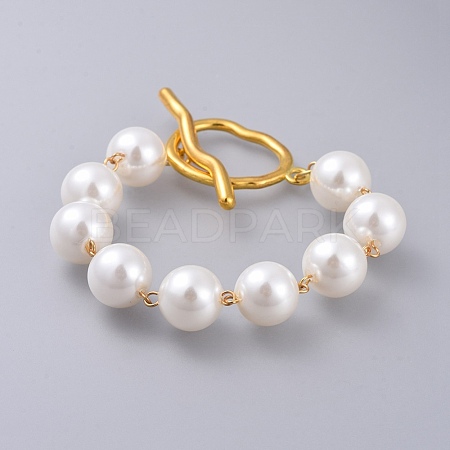 Acrylic Imitated Pearl Bracelets BJEW-JB04579-1