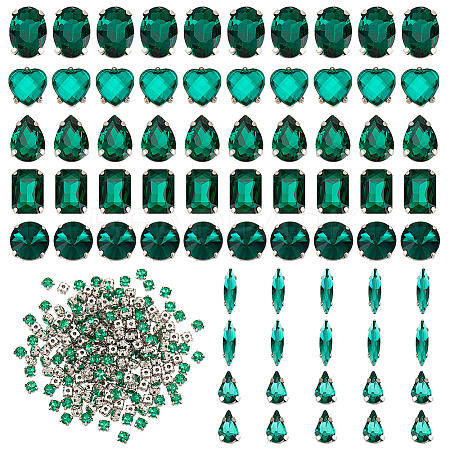 270Pcs 8 Style Gradient Color Sew on Rhinestone DIY-OC0010-34-1