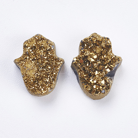 Electroplate Natural Druzy Agate Beads X-G-E400-01-B07-1