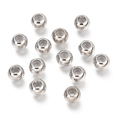 201 Stainless Steel Beads STAS-F145-06P-E-1