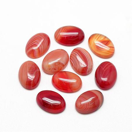 Natural Striped Agate/Banded Agate Cabochons G-R415-13x18-14-1