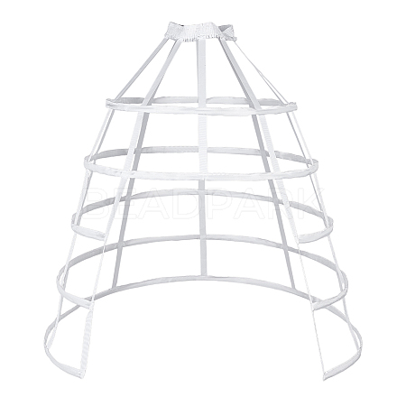 Polyester & Steel Wire Skirt 5 Hoop Petticoat for Wedding Dress Ball Gown DIY-WH0591-493A-1