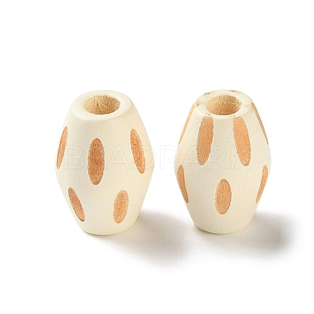 Schima Wood Carved European Beads WD-CBACBB7-01C-1
