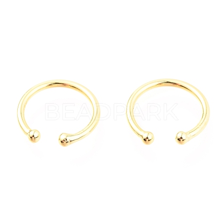 925 Sterling Silver Cuff Earrings EJEW-H124-06G-1