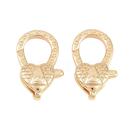 Brass Lobster Claw Clasps KK-H287-08G-G-1