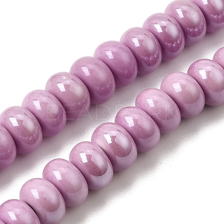 Glazed Porcelain Rondelle Beads PORC-Q001-01D-1