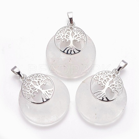 Natural Quartz Crystal Pendants G-F573-C13-1