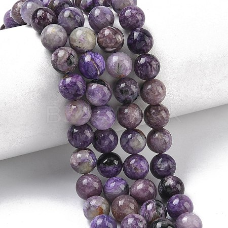 Natural Charoite Beads Strands G-C270-O02-05-1