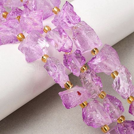 Raw Rough Natural Quartz Crystal Beads Strands G-Z131-J01-04-1