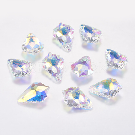 Faceted Glass Rhinestone Charms RGLA-F052-001AB-1