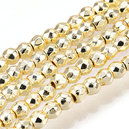 Electroplate Non-magnetic Synthetic Hematite Bead Strands X-G-Q465-12G-1