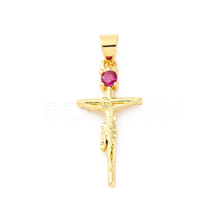 Brass Micro Pave Cubic Zirconia Pendants KK-S510-07G-1