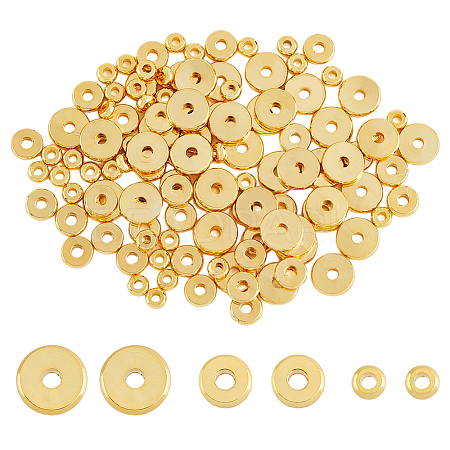 SUPERFINDINGS 120Pcs 3 Style Brass Beads KK-FH0004-65-1