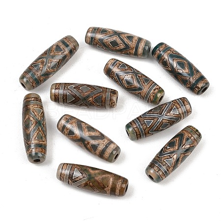 Tibetan Style dZi Beads TDZI-E004-61-1