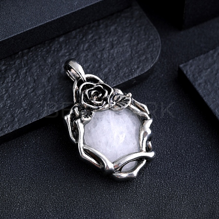 Natural Quartz Crystal Pendants PW-WGC9437-01-1