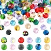 120Pcs 12 Colors Electroplate Glass Links Connectors EGLA-YW0005-65-1