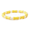 6Pcs 6 Color Bamboo Stick Acrylic & ABS Plastic Pearl Beaded Stretch Bracelets Set BJEW-JB09550-2