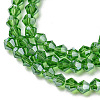 Transparent Electroplate Glass Beads Strands GLAA-F029-3mm-C03-3