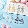 4 Pairs Natural Gemstone Dangle Earrings EJEW-MZ00594-1