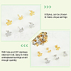 DICOSMETIC 60Pcs 6 Style 304 Stainless Steel Stud Earring Findings STAS-DC0010-20-4