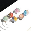 30Pcs Gradient Color & UV Plating Rainbow Iridescent Opaque Resin Beads PW-WG1BD98-13-1