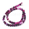 Natural Striped Agate/Banded Agate Beads Strands G-I254-03B-03-2