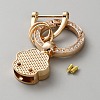 DIY Alloy Rhinestone Spring Gate Rings Keychains FIND-TAC0027-26A-G-2