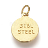 304 Stainless Steel Pendants STAS-Q203-AAT813G-2