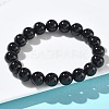 Natural Tourmaline Round Beads Stretch Bracelets for Women BJEW-Z158-03E-02-2