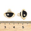 Light Gold Plated Alloy Enamel Charms ENAM-M219-10KCG-01-3