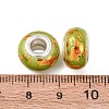 Opaque Resin Rondelle European Beads RESI-Z046-01E-3